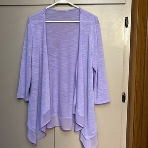 Lavender Open-Front Women's Sweater